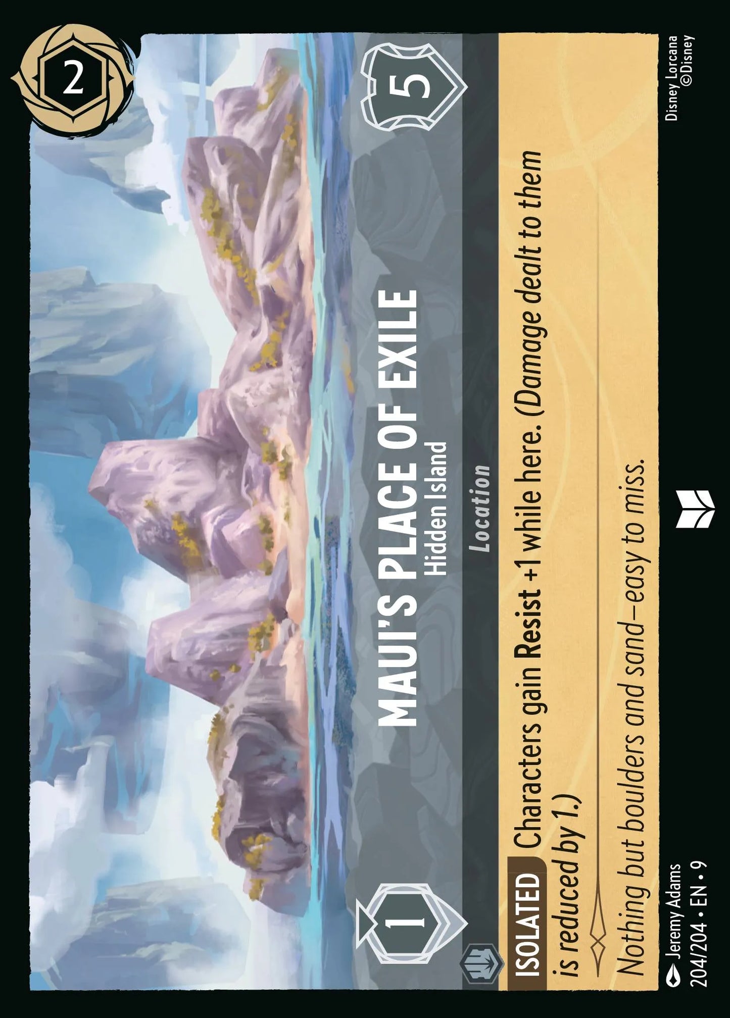 (204/204) Lorcana Fabled Single: Maui's Place of Exile - Hidden Island  Uncommon