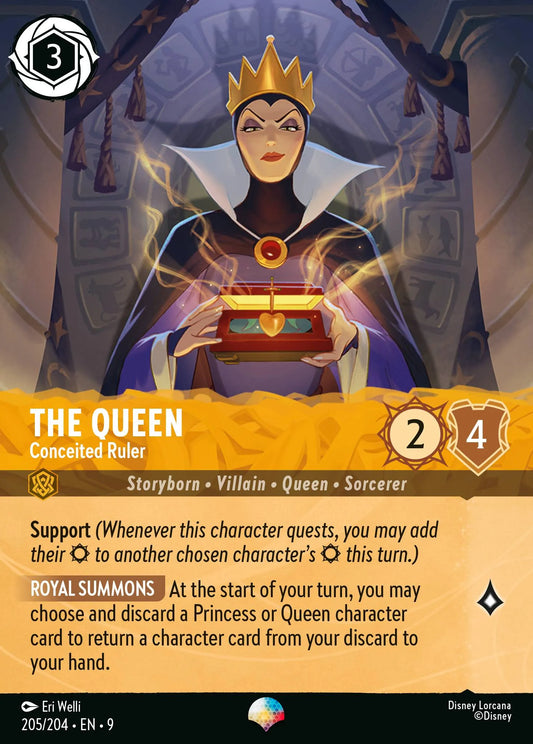 (205/204) Lorcana Fabled Single: The Queen - Conceited Ruler (V.2)  Epic