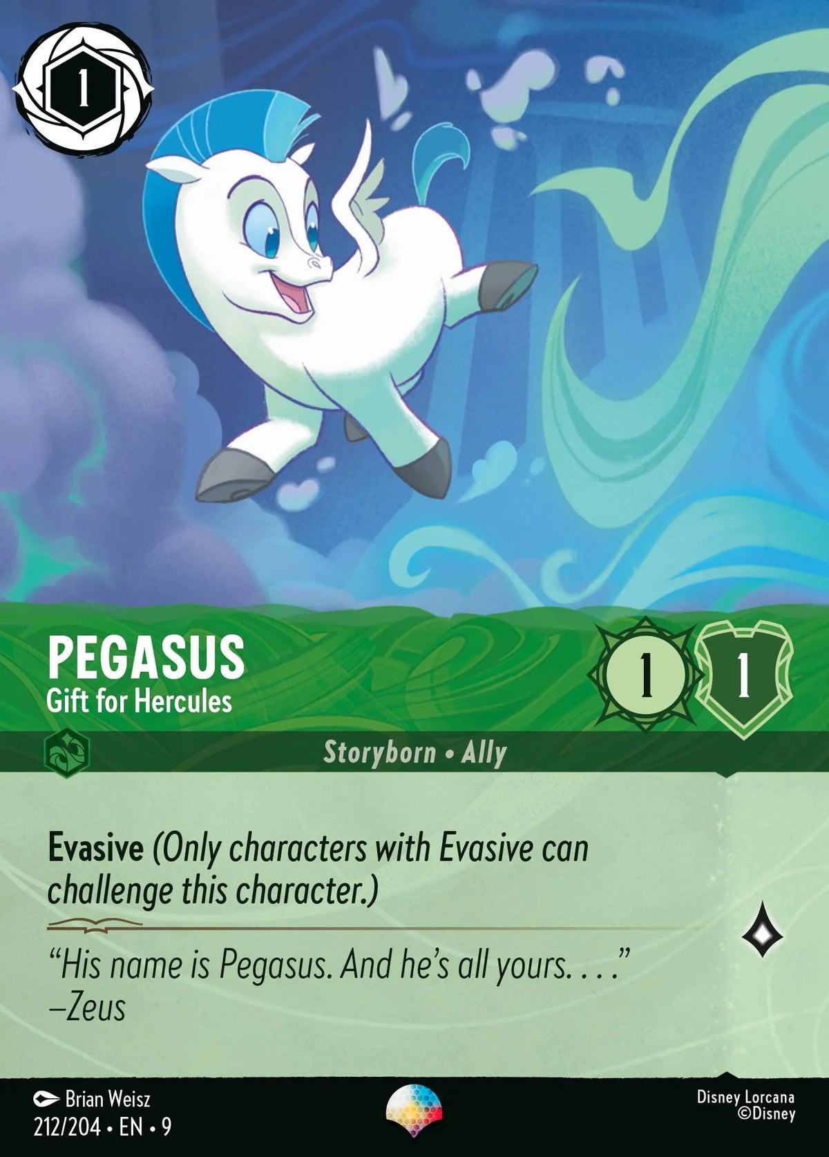 (212/204) Lorcana Fabled Single: Pegasus - Gift for Hercules (V.2)  Epic