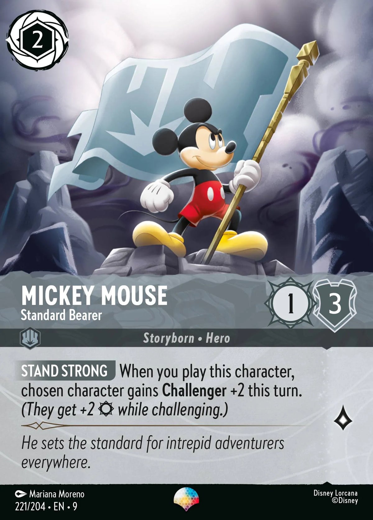 (221/204) Lorcana Fabled Single: Mickey Mouse - Standard Bearer (V.2)  Epic
