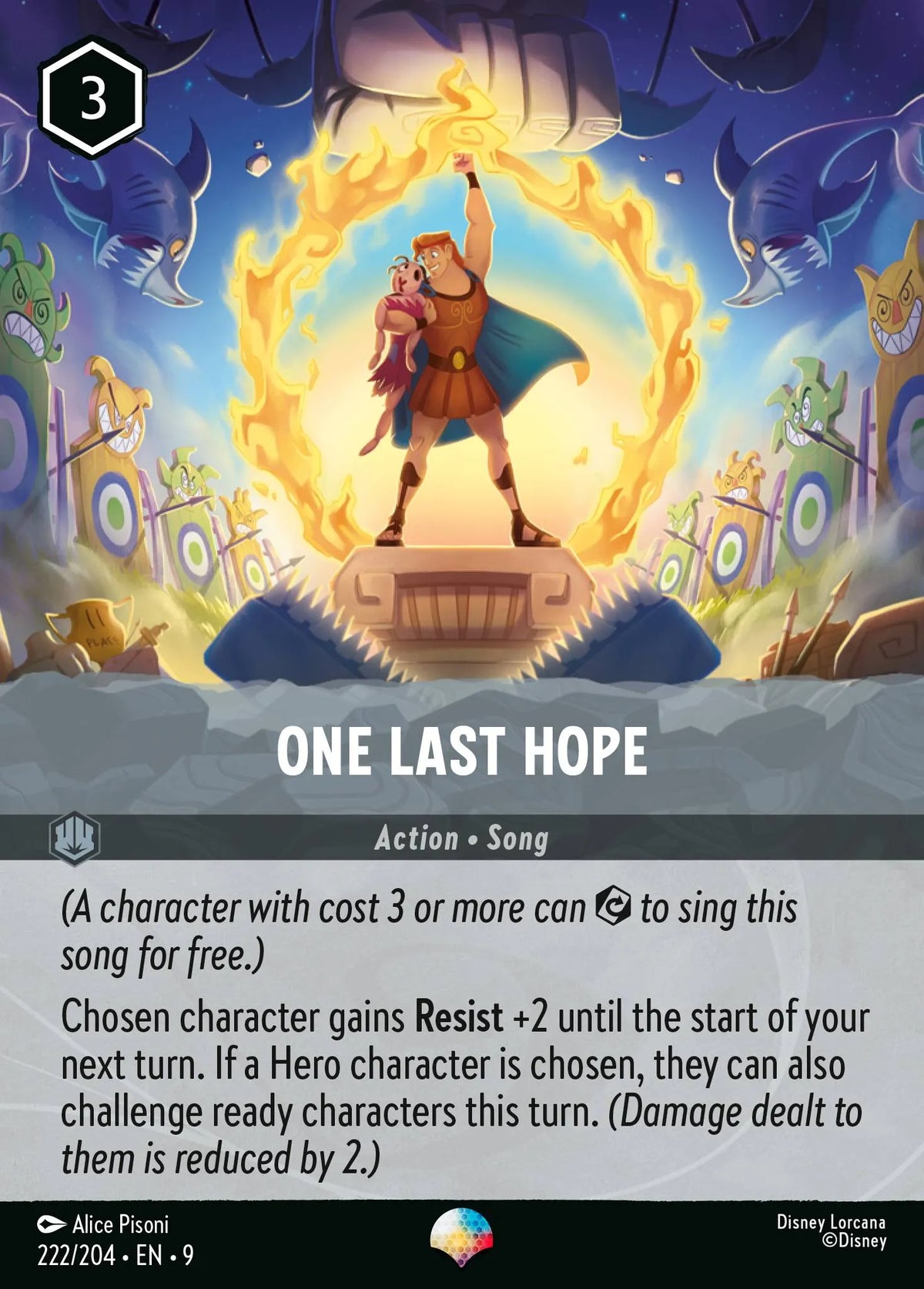 (222/204) Lorcana Fabled Single: One Last Hope (V.2) Holo Epic