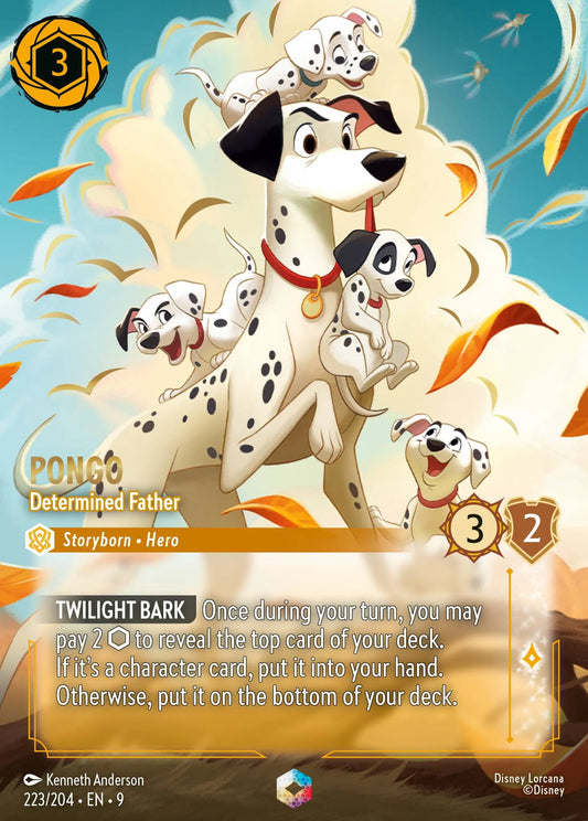(223/204) Lorcana Fabled Single: Pongo - Determined Father (V.2)  Enchanted