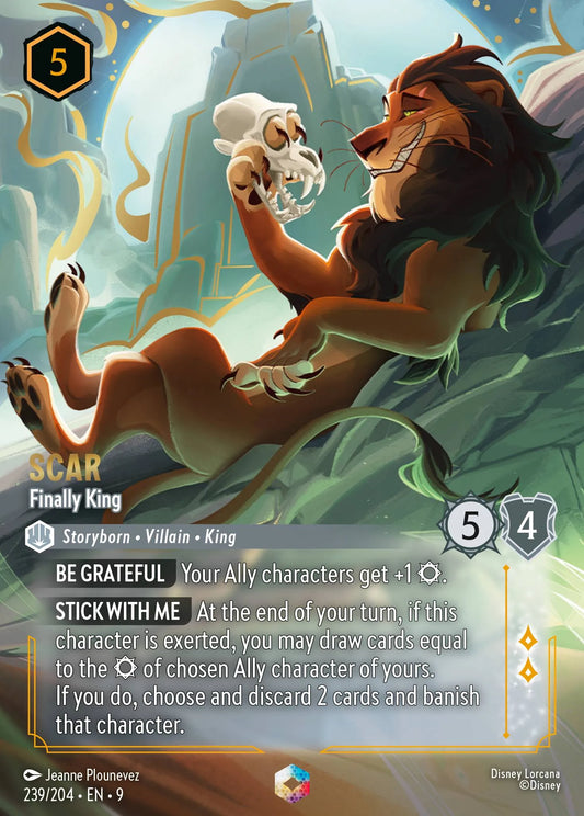 (239/204) Lorcana Fabled Single: Scar - Finally King (V.2)  Enchanted