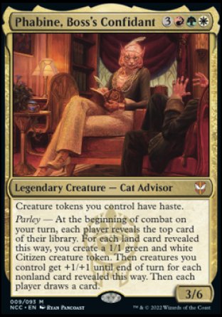 (009) Magic The Gathering Commander: Streets of New Capenna Single: Phabine, Boss's Confidant  Mythic