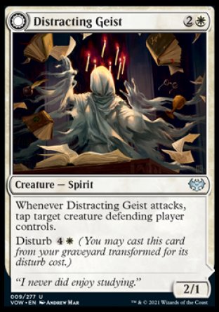 (009) Magic The Gathering Innistrad: Crimson Vow Single: Distracting Geist // Clever Distraction  Uncommon