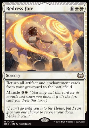 (009) Magic The Gathering Commander: Duskmourn: House of Horror Single: Redress Fate  Rare