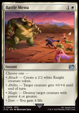 (009) Magic The Gathering Magic: The Gathering - FINAL FANTASY Single: Battle Menu Holo Uncommon