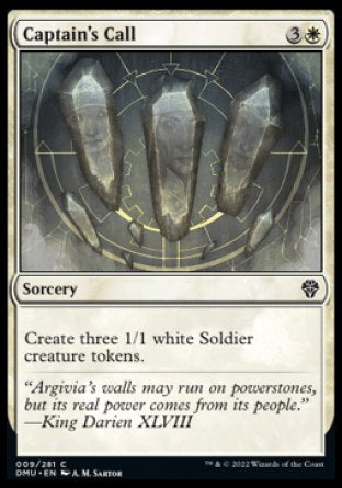 (009) Magic The Gathering Dominaria United Single: Captain's Call  Common