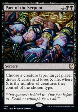 (009) Magic The Gathering Commander: Kaldheim Single: Pact of the Serpent  Rare