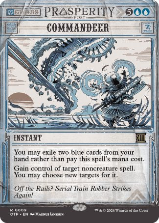 (009) Magic The Gathering Breaking News Single: Commandeer  Holo Rare