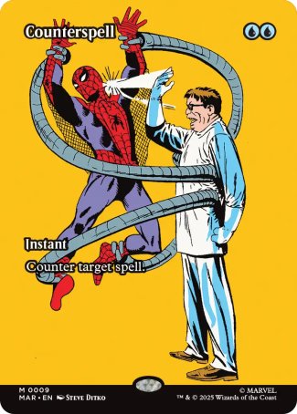 (009) Magic The Gathering Magic: The Gathering | Marvel's Spider-Man: Source Material Cards Single: Counterspell  Mythic