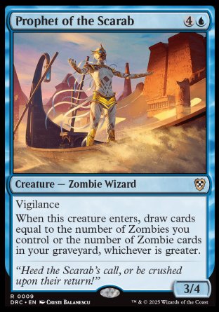 (009) Magic The Gathering Commander: Aetherdrift Single: Prophet of the Scarab  Rare