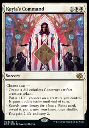 (009) Magic The Gathering The Brothers' War Single: Kayla's Command Holo Rare