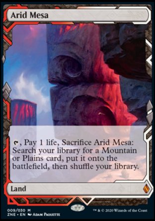 (009/030) Magic The Gathering Zendikar Rising Expeditions Single: Arid Mesa Holo Mythic