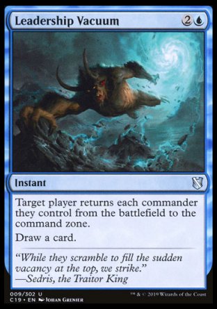 (009) Magic The Gathering Commander 2019 Single: Leadership Vacuum  Uncommon