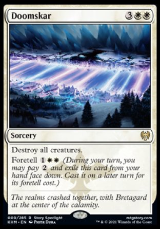 (009) Magic The Gathering Kaldheim: Promos Single: Doomskar (V.2)  Rare