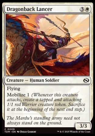 (009) Magic The Gathering Tarkir: Dragonstorm Single: Dragonback Lancer Holo Common