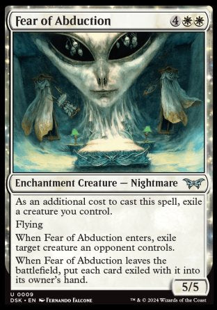 (009) Magic The Gathering Duskmourn: House of Horror Single: Fear of Abduction  Uncommon