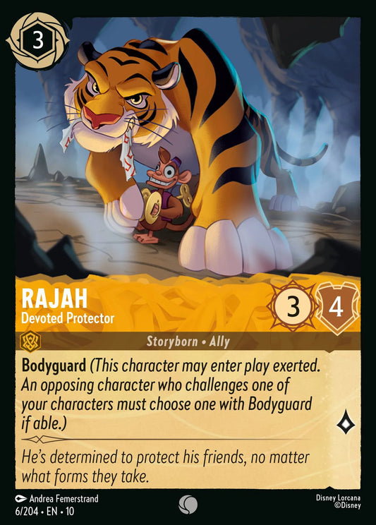 (006/204) Lorcana Whispers in the Well Single: Rajah - Devoted Protector Holo Common
