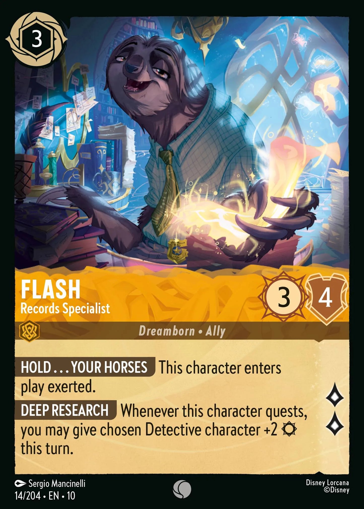 (014/204) Lorcana Whispers in the Well Single: Flash - Records Specialist  Common