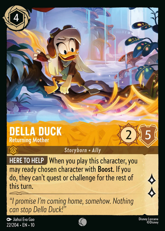 (022/204) Lorcana Whispers in the Well Single: Della Duck - Returning Mother Holo Common