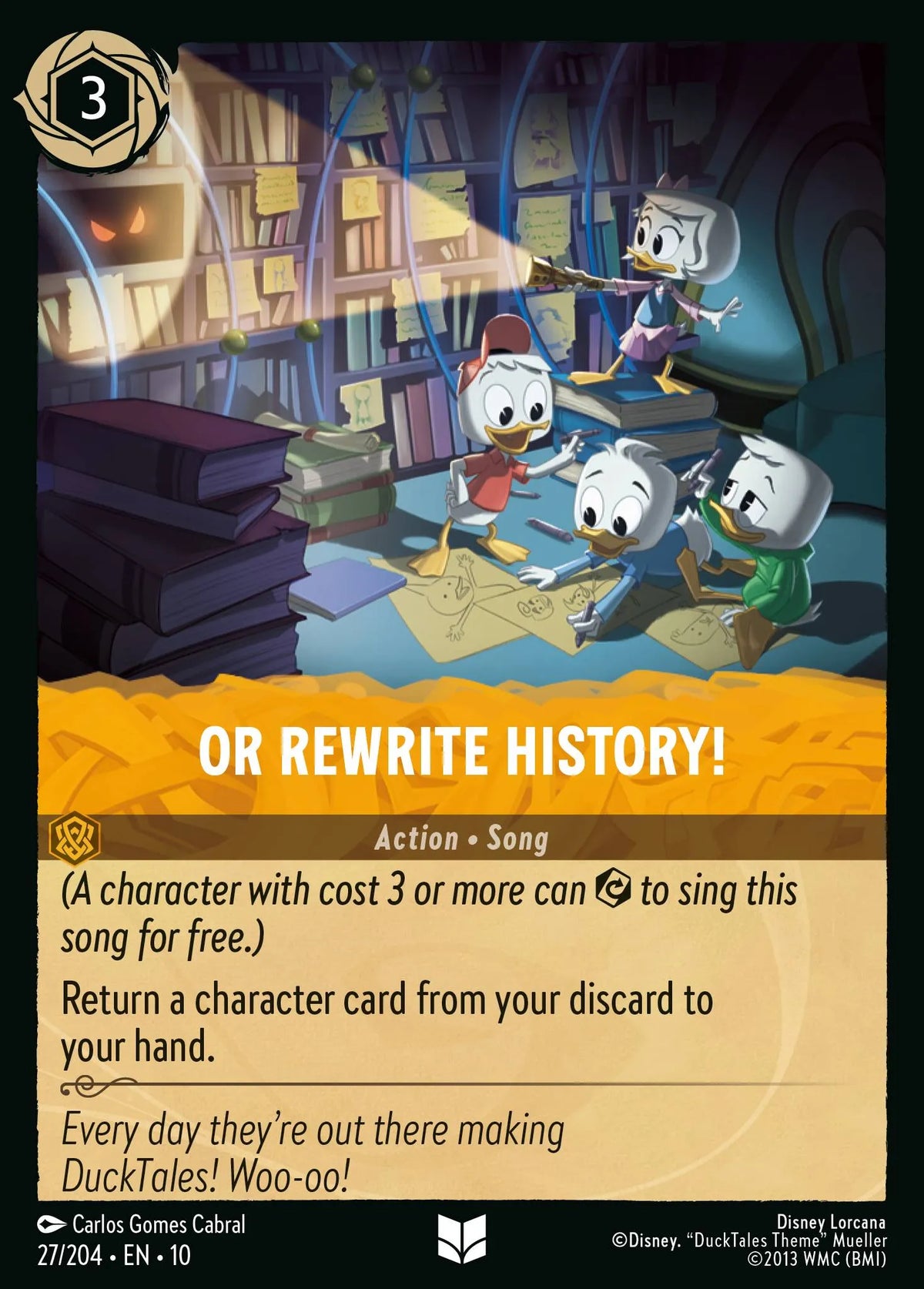 (027/204) Lorcana Whispers in the Well Single: Or Rewrite History! Holo Uncommon