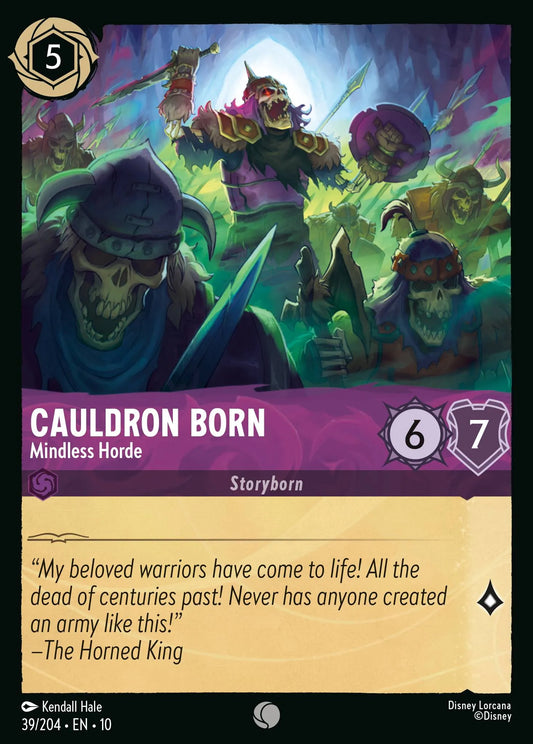 (039/204) Lorcana Whispers in the Well Single: Cauldron Born - Mindless Horde Holo Common