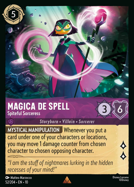 (052/204) Lorcana Whispers in the Well Single: Magica De Spell - Spiteful Sorceress Holo Rare