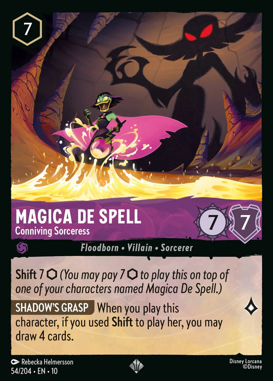 (054/204) Lorcana Whispers in the Well Single: Magica De Spell - Conniving Sorceress  Super Rare