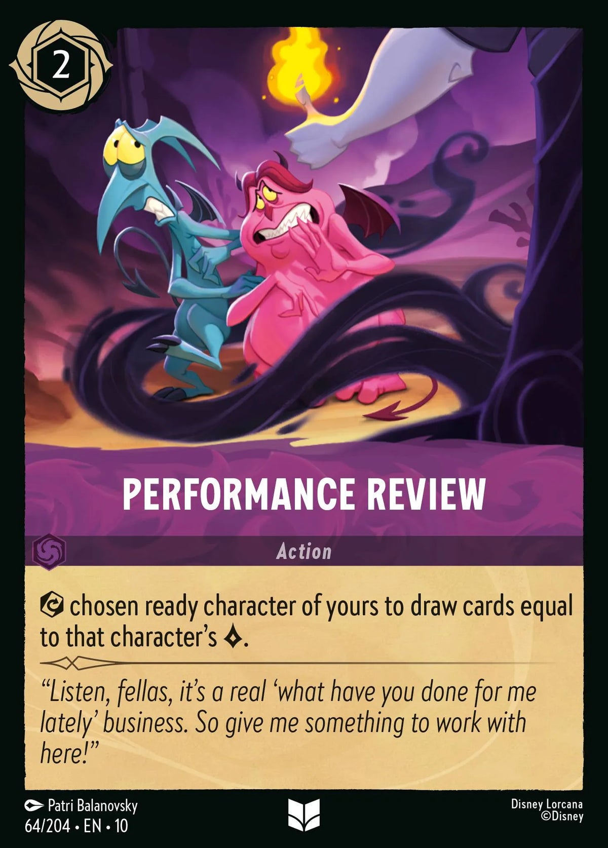 (064/204) Lorcana Whispers in the Well Single: Performance Review Holo Uncommon