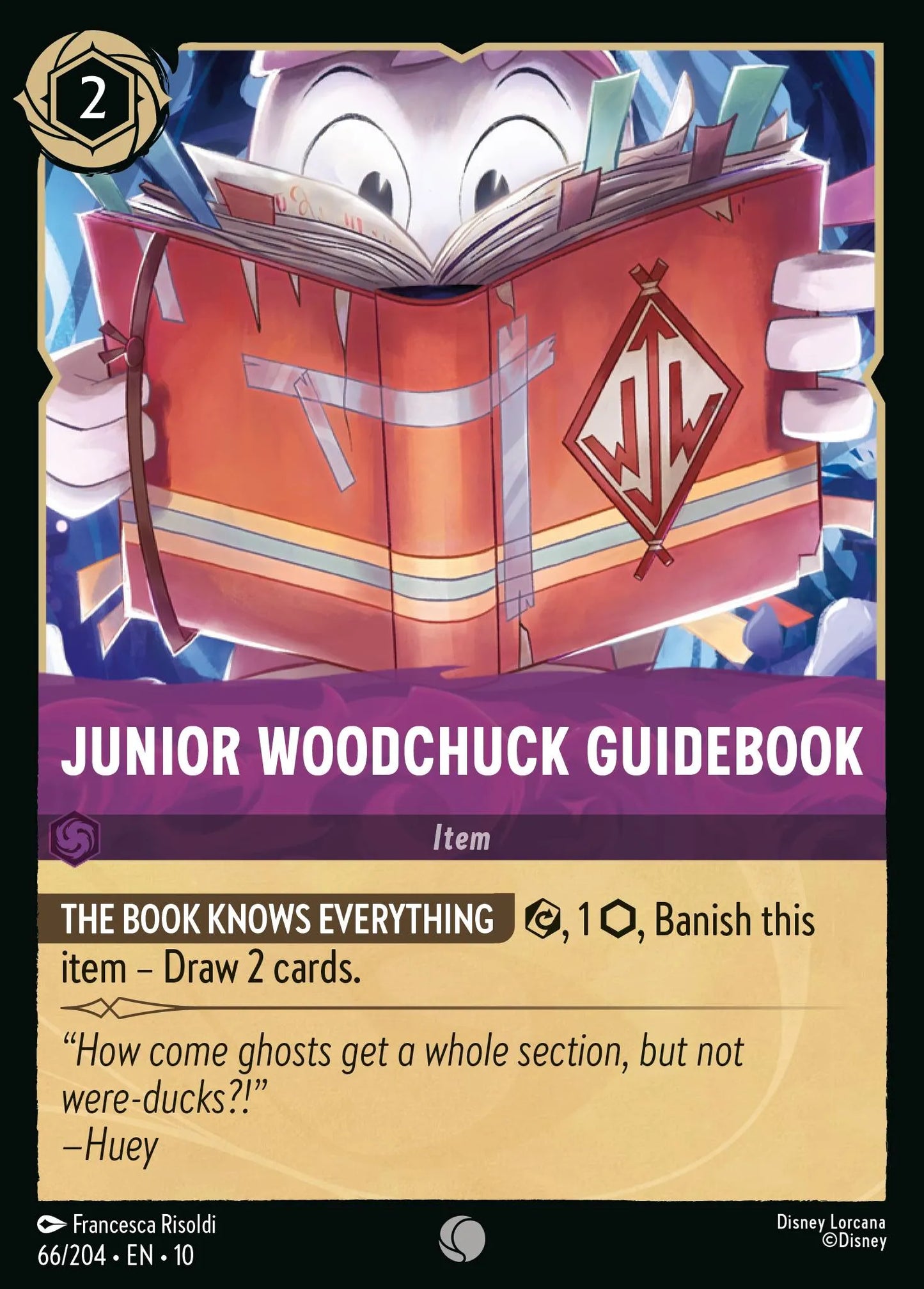(066/204) Lorcana Whispers in the Well Single: Junior Woodchuck Guidebook Holo Common