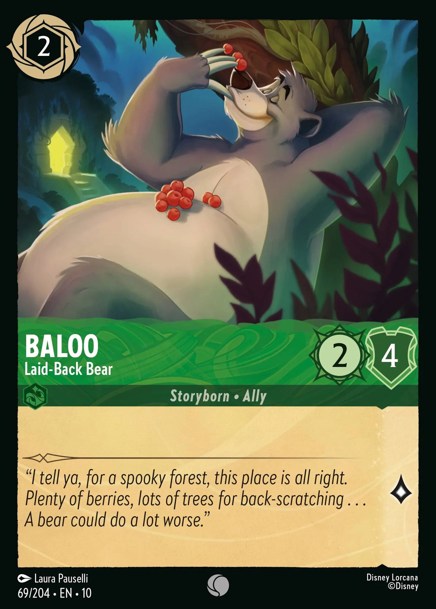 (069/204) Lorcana Whispers in the Well Single: Baloo - Laid-Back Bear  Common