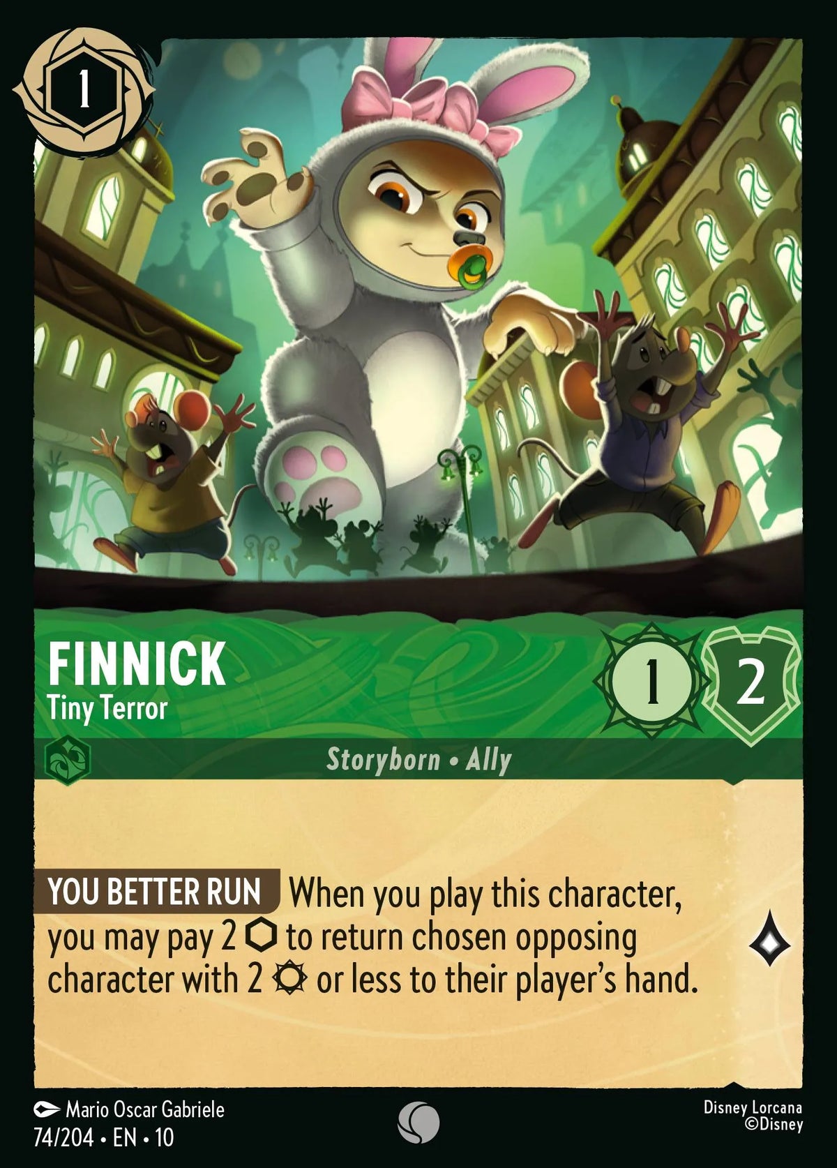 (074/204) Lorcana Whispers in the Well Single: Finnick - Tiny Terror  Common