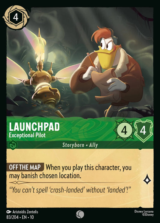 (083/204) Lorcana Whispers in the Well Single: Launchpad - Exceptional Pilot Holo Common