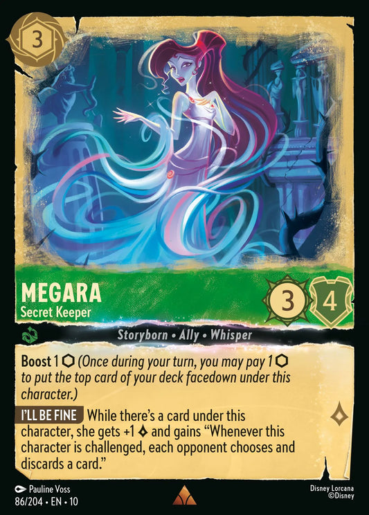 (086/204) Lorcana Whispers in the Well Single: Megara - Secret Keeper (V.1)  Rare