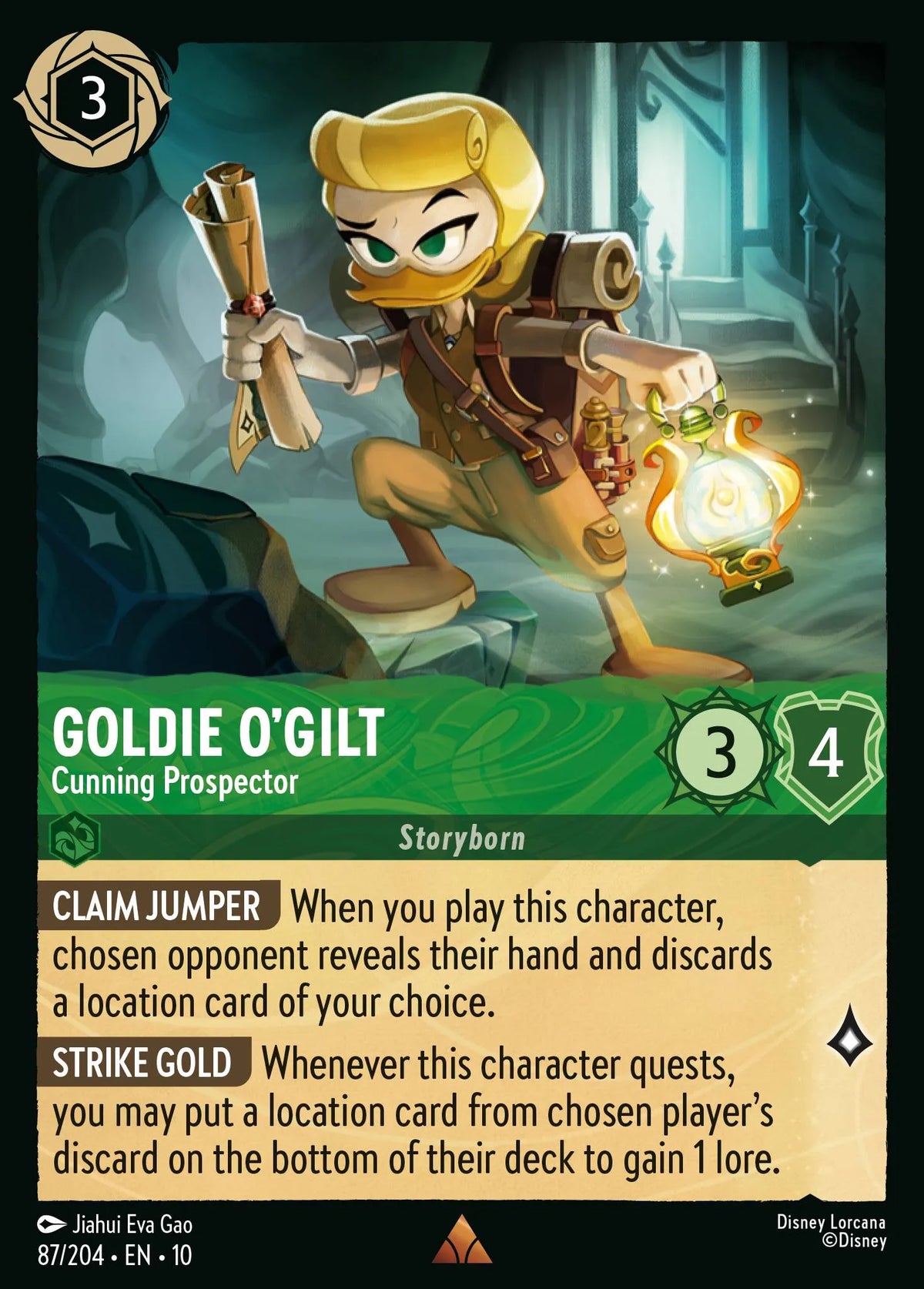 (087/204) Lorcana Whispers in the Well Single: Goldie O'Gilt - Cunning Prospector  Rare