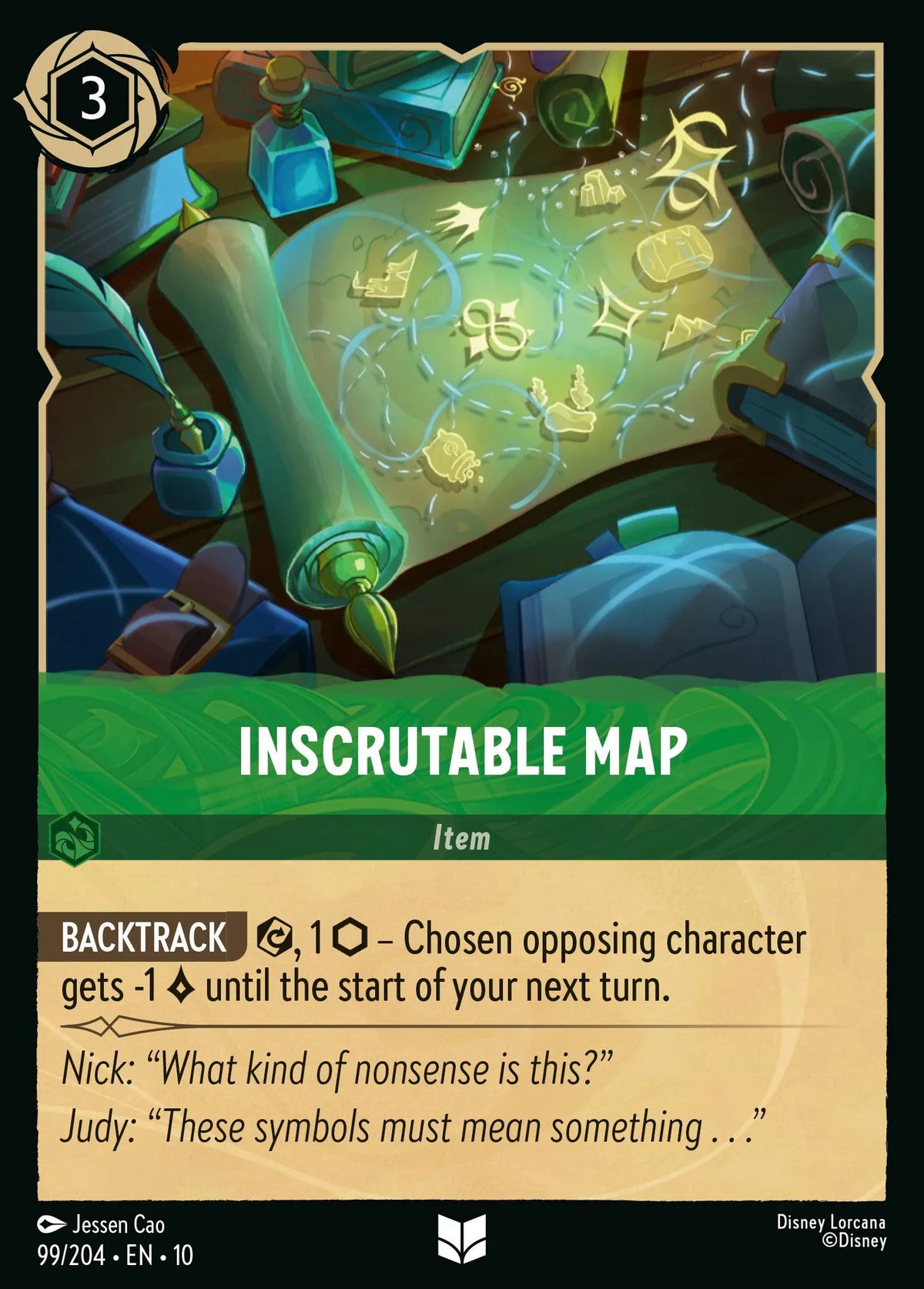 (099/204) Lorcana Whispers in the Well Single: Inscrutable Map  Uncommon