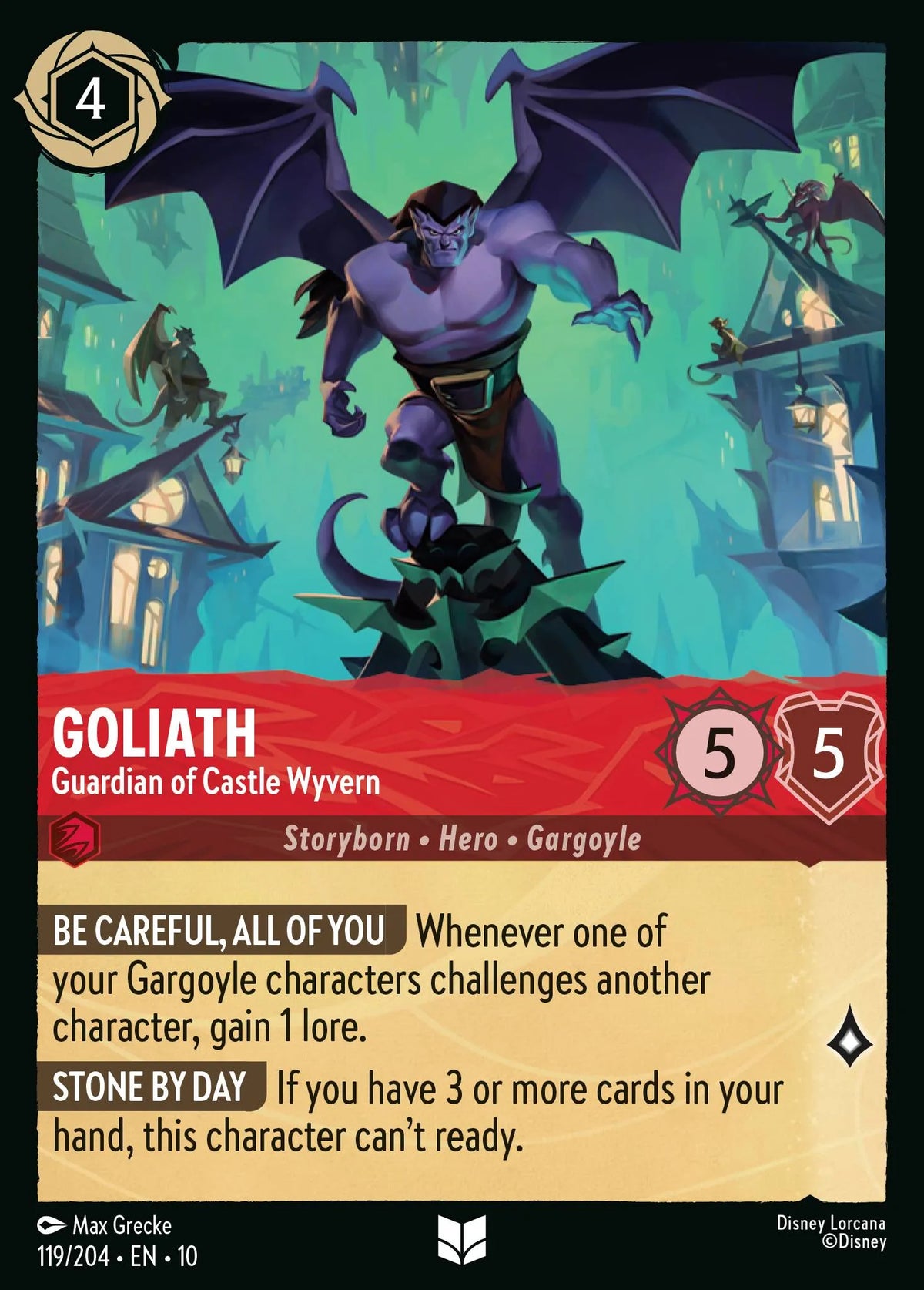 (119/204) Lorcana Whispers in the Well Single: Goliath - Guardian of Castle Wyvern  Uncommon
