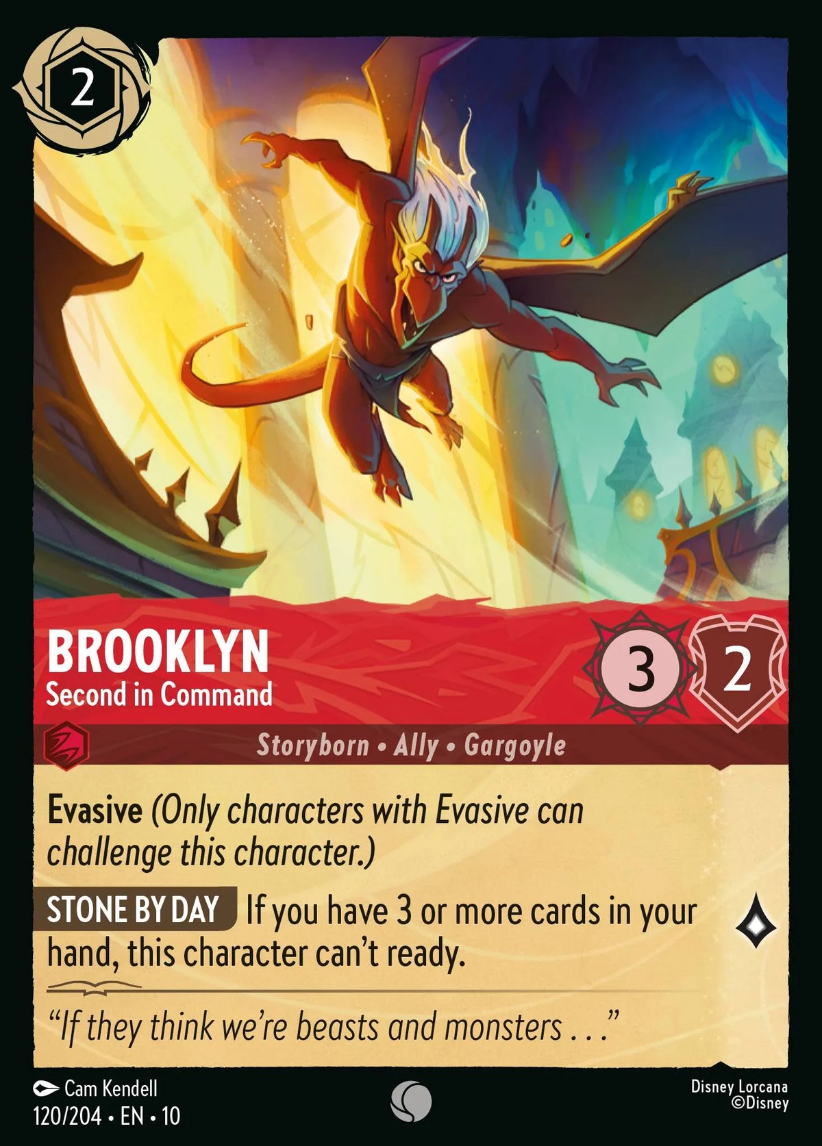 (120/204) Lorcana Whispers in the Well Single: Brooklyn - Second in Command Holo Common