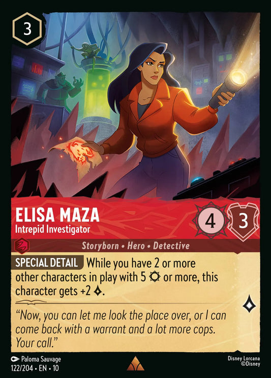 (122/204) Lorcana Whispers in the Well Single: Elisa Maza - Intrepid Investigator  Rare