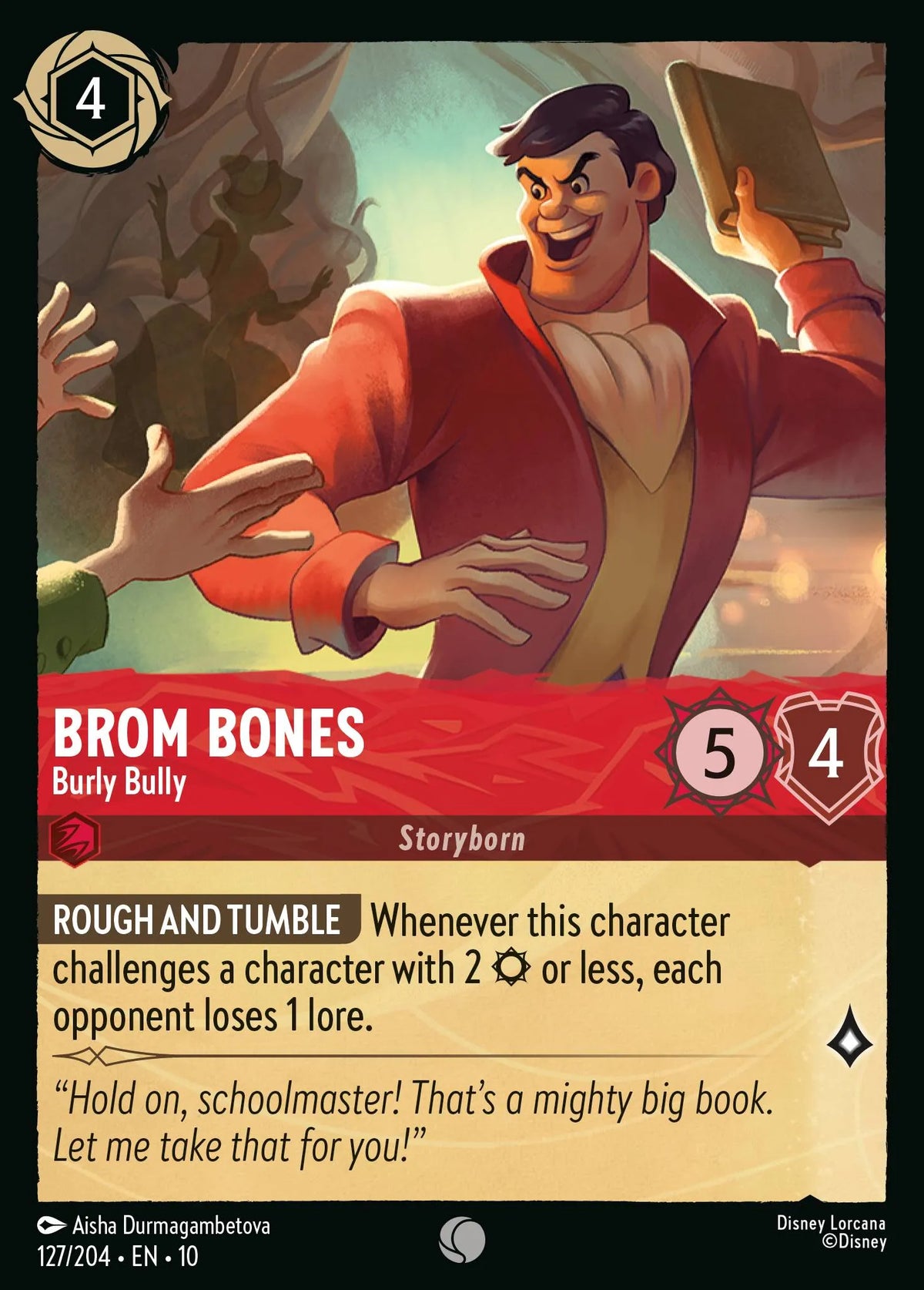 (127/204) Lorcana Whispers in the Well Single: Brom Bones - Burly Bully  Common
