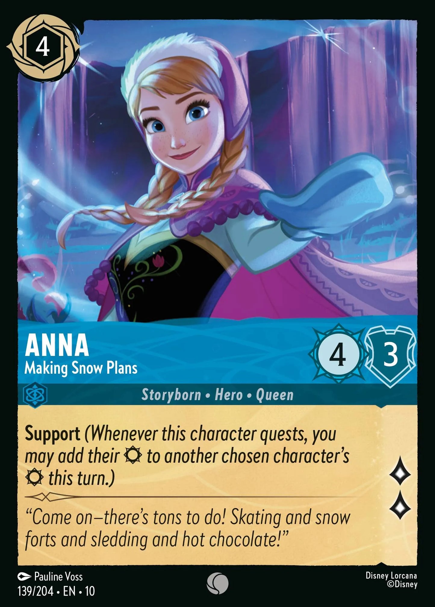 (139/204) Lorcana Whispers in the Well Single: Anna - Making Snow Plans  Common