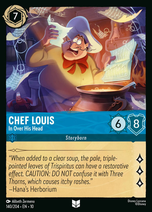 (140/204) Lorcana Whispers in the Well Single: Chef Louis - In Over His Head  Uncommon