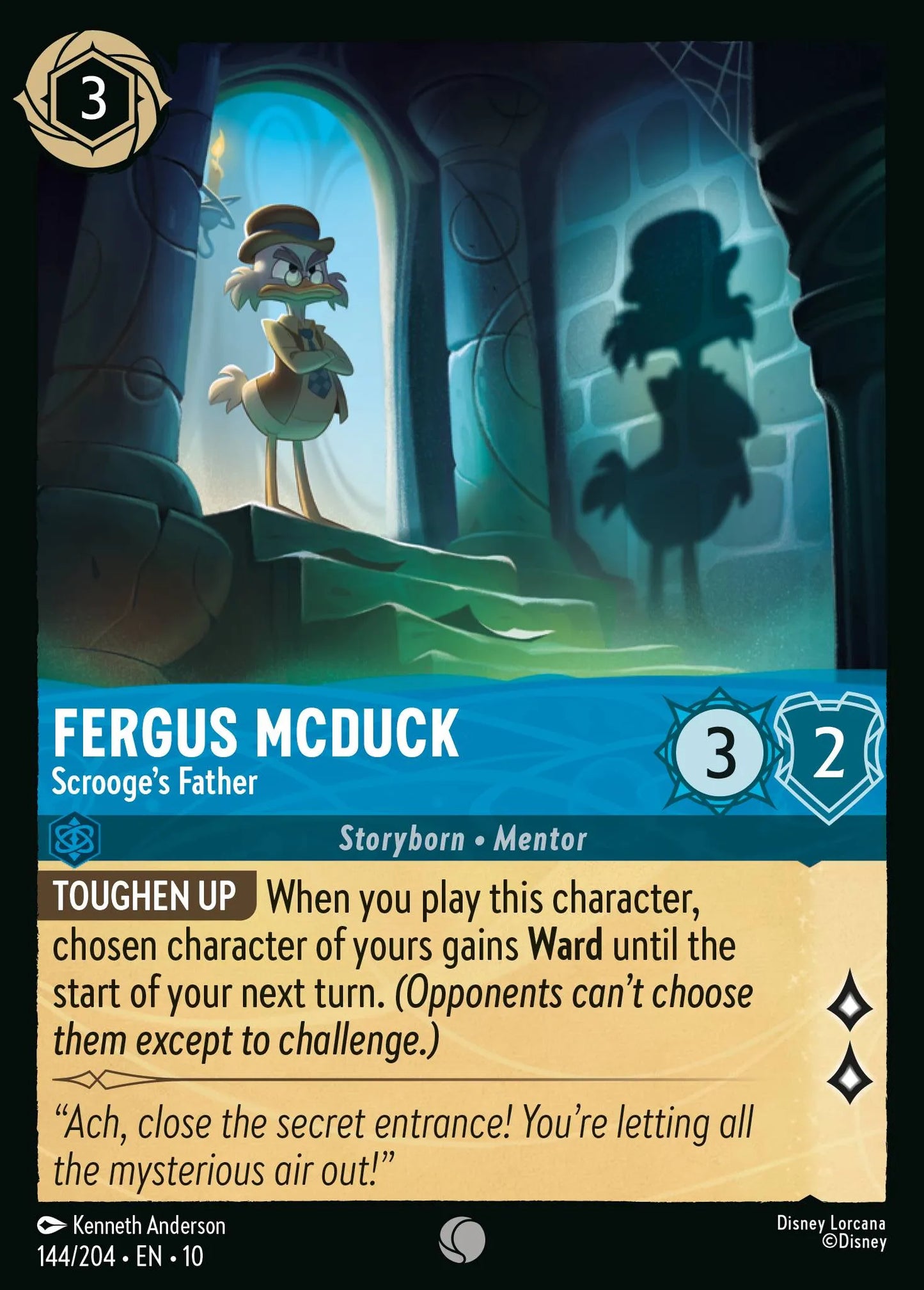 (144/204) Lorcana Whispers in the Well Single: Fergus McDuck - Scrooge's Father  Common