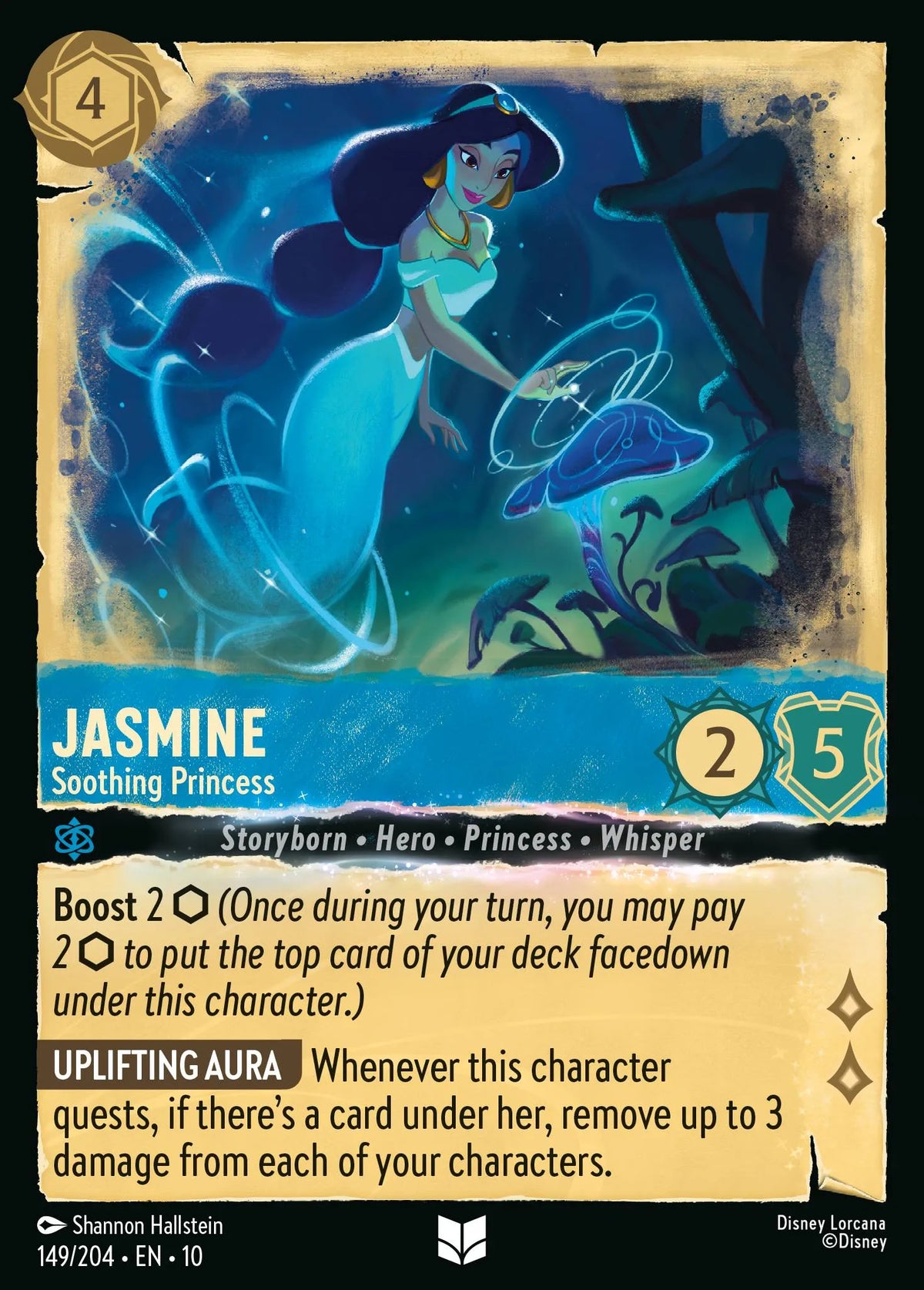 (149/204) Lorcana Whispers in the Well Single: Jasmine - Soothing Princess Holo Uncommon