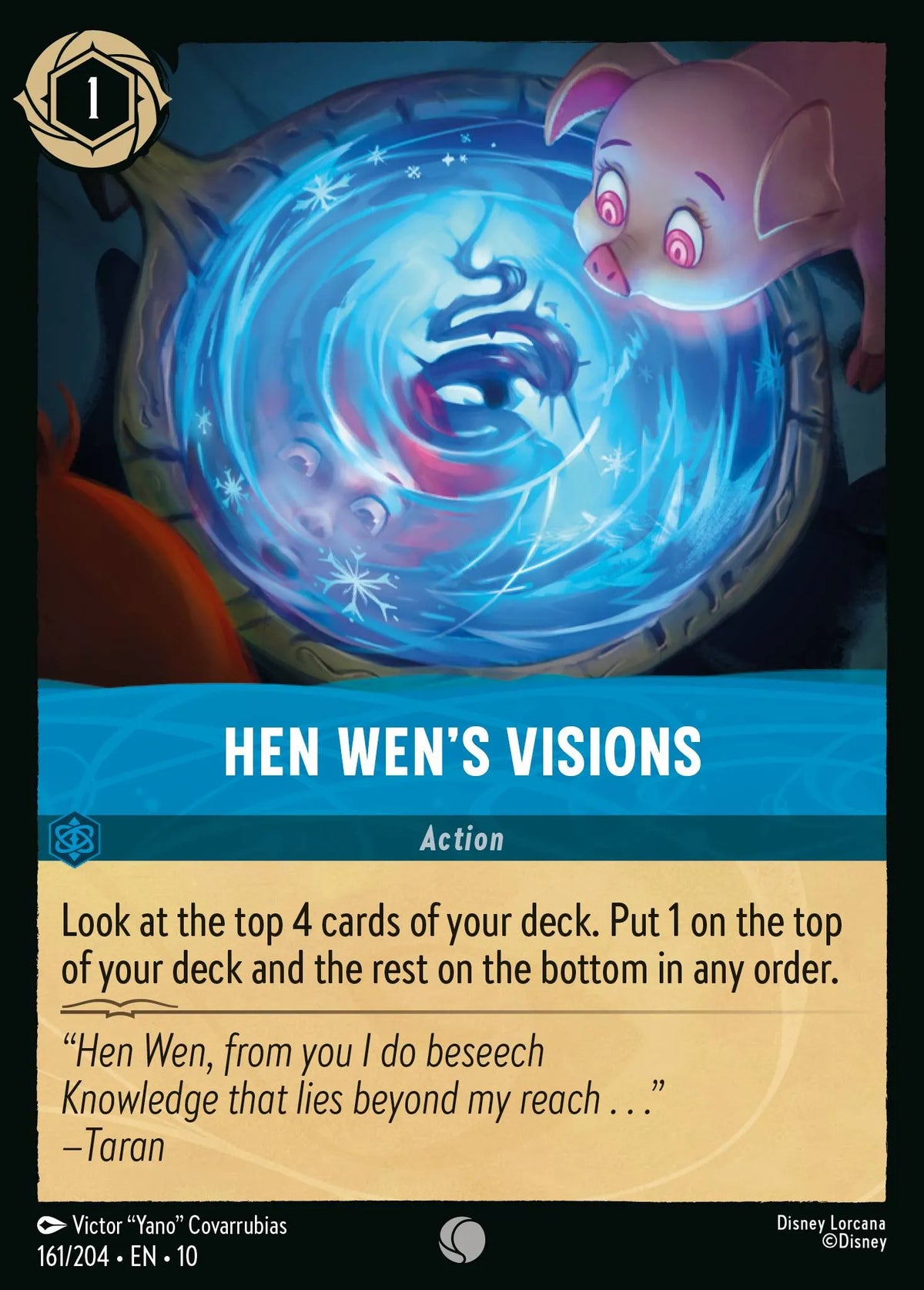 (161/204) Lorcana Whispers in the Well Single: Hen Wen's Visions  Common