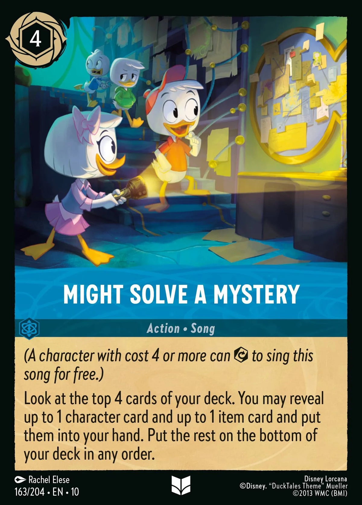 (163/204) Lorcana Whispers in the Well Single: Might Solve a Mystery Holo Uncommon