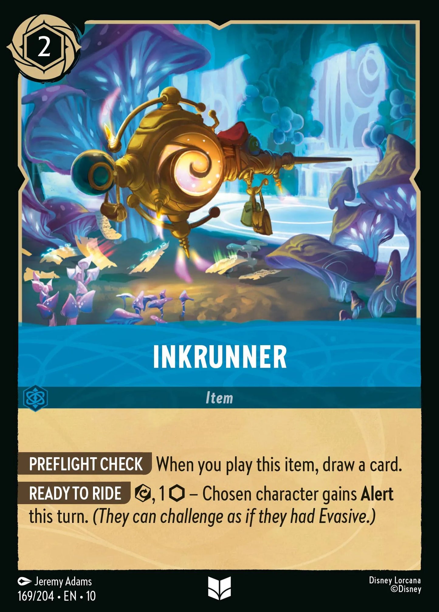 (169/204) Lorcana Whispers in the Well Single: Inkrunner Holo Uncommon