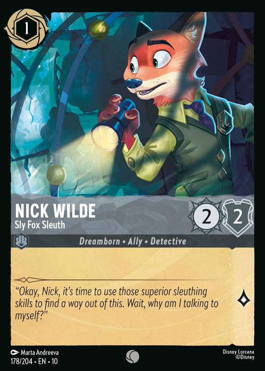 (178/204) Lorcana Whispers in the Well Single: Nick Wilde - Sly Fox Sleuth  Common