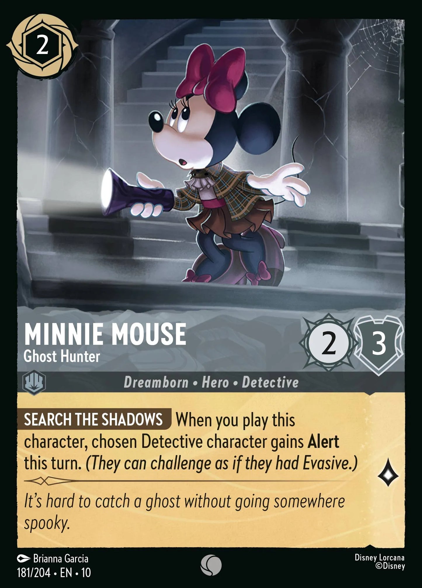 (181/204) Lorcana Whispers in the Well Single: Minnie Mouse - Ghost Hunter (V.1)  Common